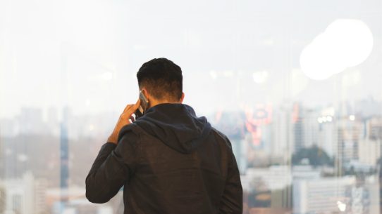person holding phone