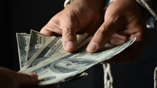 person holding 100 us dollar bill